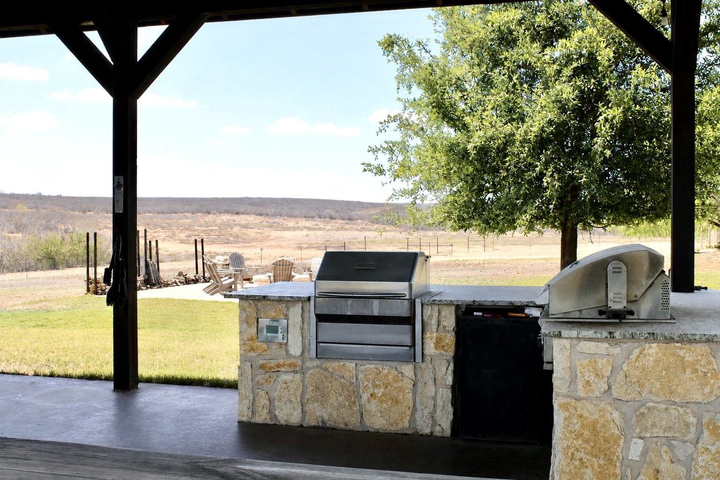 Outdoor kitchen and grill