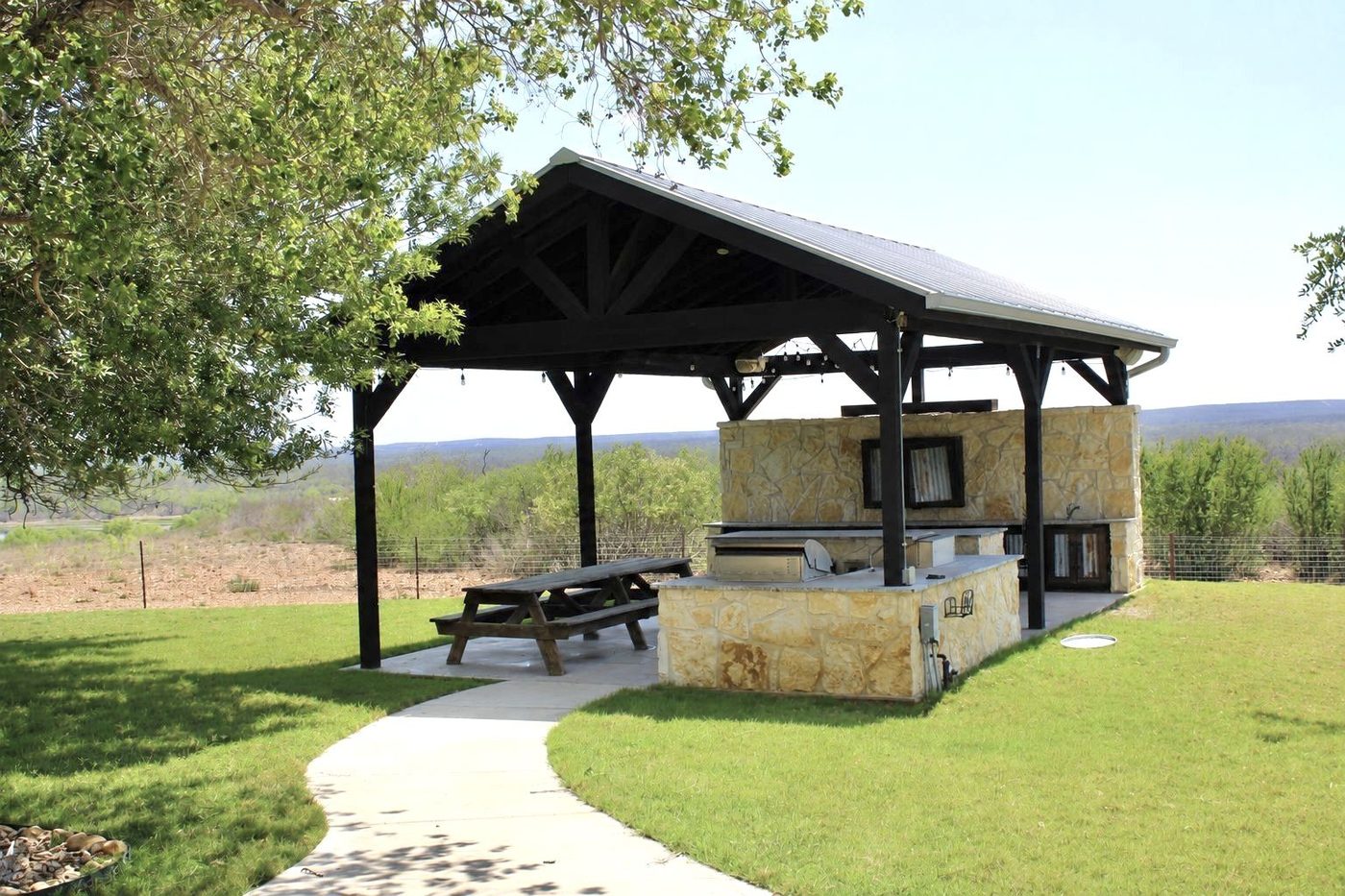 Outdoor BBQ pavilion